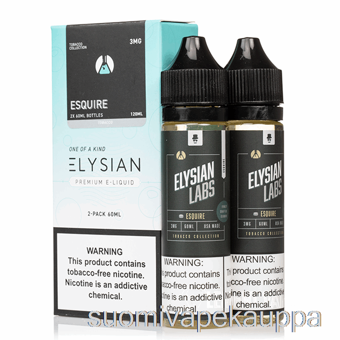 Vape Netistä Esquire - Elysian Labs - 120ml 0mg